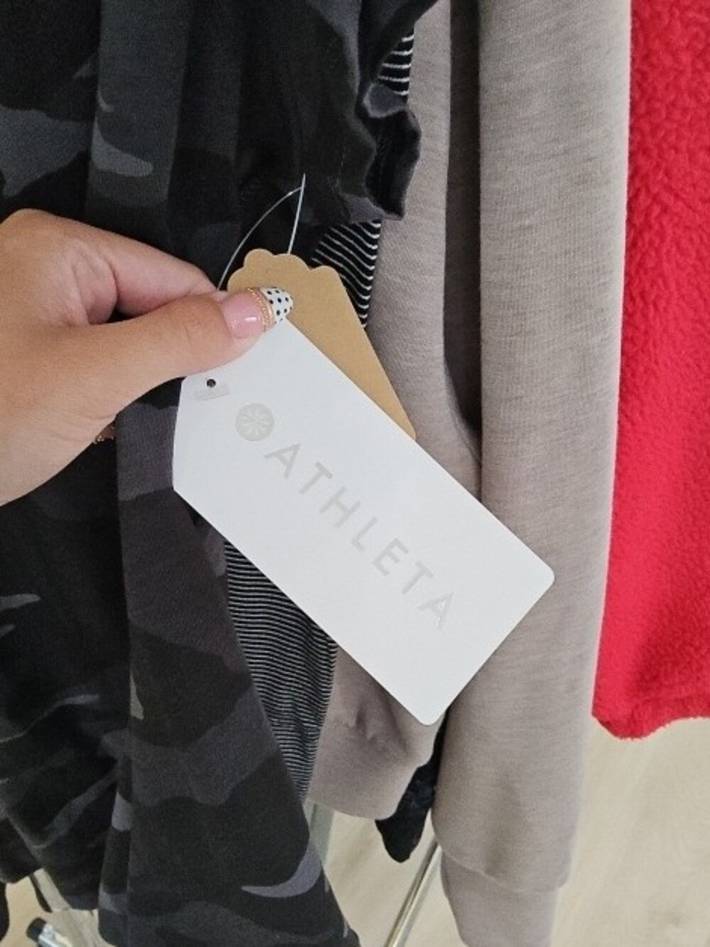Athleta Women's Black and Gray Camo Tee - Picture 2 of 3